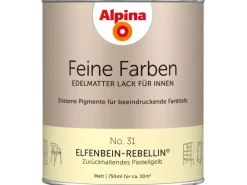 Discount Alpina Feine Farben Lack No. 31 Elfenbein-Rebellin® Gelb edelmatt 750 ml Zurückhaltendes Pastellgelb