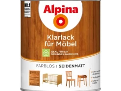 Alpina Klarlack für Möbel Transparent seidenmatt 750 ml