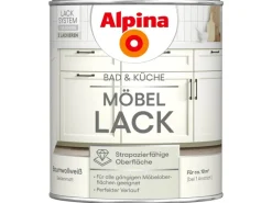 Best Alpina Möbel-Lack Bad & Küche Baumwollweiß Seidenmatt 750 ml Baumwolle