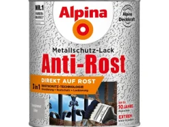 Clearance Alpina Metallschutz-Lack Anti-Rost Eisenglimmer 750 ml Silber