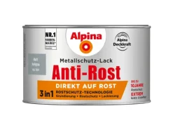 New Alpina Metallschutz-Lack Anti-Rost matt 300 ml Hellgrau