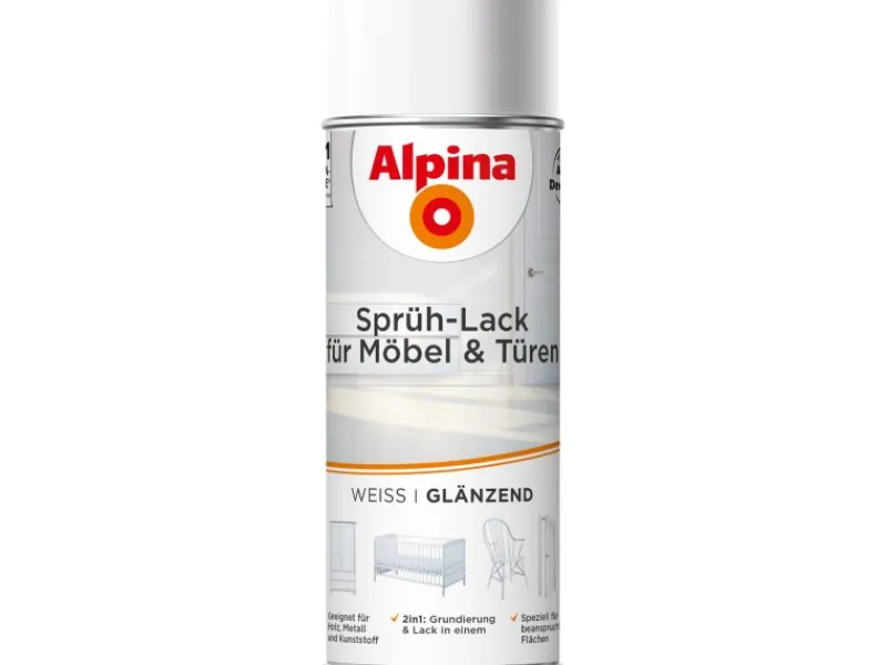Alpina Sprüh-Lack für Möbel & Türen 400 ml glänzend