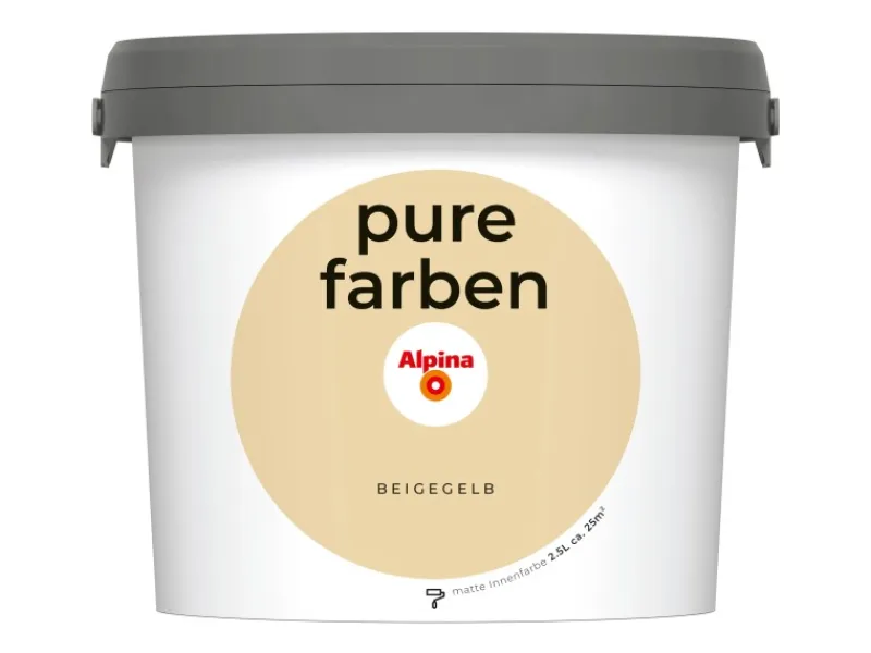 Alpina Wandfarbe Pure Farben Beigegelb 2,5 l