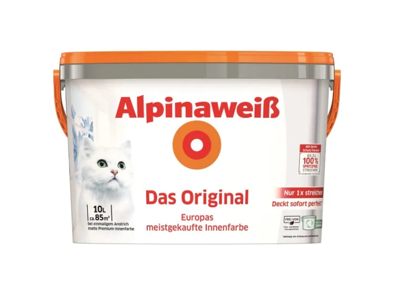 Alpina weiß Wandfarbe Das Original Weiß Matt 10 l