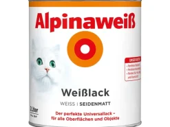 Alpina weiß Weißlack seidenmatt 2 Liter