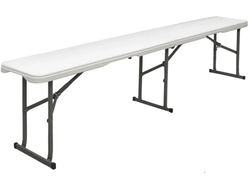 Sale AMANKA Bierbank aus Kunststoff 182 x 27 x 43 cm - Weiß - Klappbar