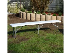 Sale AMANKA Bierbank aus Kunststoff 182 x 27 x 43 cm - Weiß - Klappbar