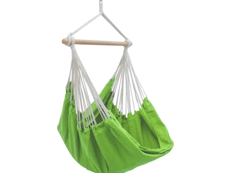 AMANKA Hängesessel bis 150 kg Belastbar 185x 130 cm Limetten-