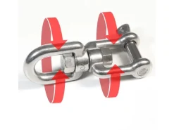 AMANKA Hängesessel Drehwirbel 10 x 125 mm bis 420 kg belastbar Silber