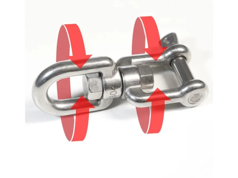 AMANKA Hängesessel Drehwirbel 10 x 125 mm bis 420 kg belastbar Silber