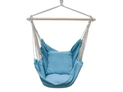 Best AMANKA Hängesessel inkl. 2 Kissen bis 120 kg 130 x 95 cm Blau