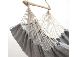 AMANKA Hängesessel inkl. Kissen bis 150 kg 330 x 120 cm Grau