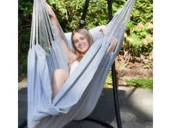 AMANKA Hängesessel inkl. Kissen bis 150 kg 330 x 120 cm Grau