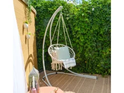 Sale AMANKA Hängestuhlgestell bis 150 kg Belastbar - 210 cm Hoch Hellgrau