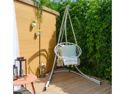 Sale AMANKA Hängestuhlgestell bis 150 kg Belastbar - 210 cm Hoch Hellgrau