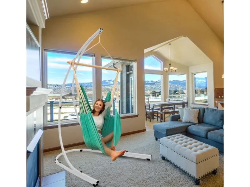 Sale AMANKA Hängestuhlgestell bis 150 kg Belastbar - 210 cm Hoch Hellgrau