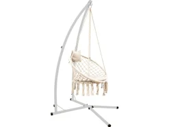 AMANKA Hängestuhlgestell bis 120 kg Belastbar - 215 cm Hoch Hellgrau