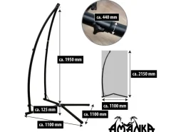 AMANKA Hängestuhlgestell bis 120 kg Belastbar - 215 cm Hoch Hellgrau