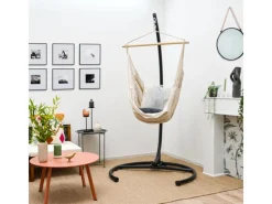 Hot AMANKA XL-Hängesessel bis 100 kg Belastbar 155 x 125 cm Beige