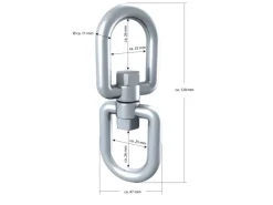 Discount AMANKA XL-Hängesessel Drehwirbel 10 x 125 mm bis 420 kg Silber