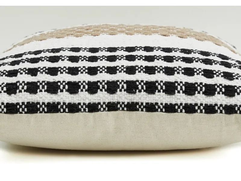 Andiamo Kissen Malena D380 Schwarz-Weiß-Beige 40 cm x 40 cm