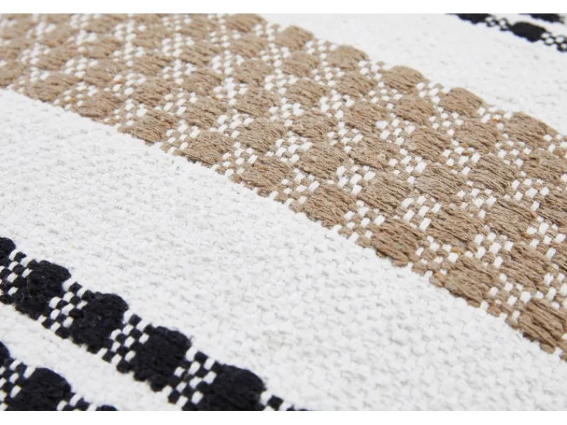 Andiamo Kissen Malena D380 Schwarz-Weiß-Beige 40 cm x 40 cm