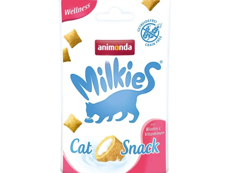 Animonda Katzensnack Milkies Knusperkissen Wellness mit Biotin & Vitaminen 30 g