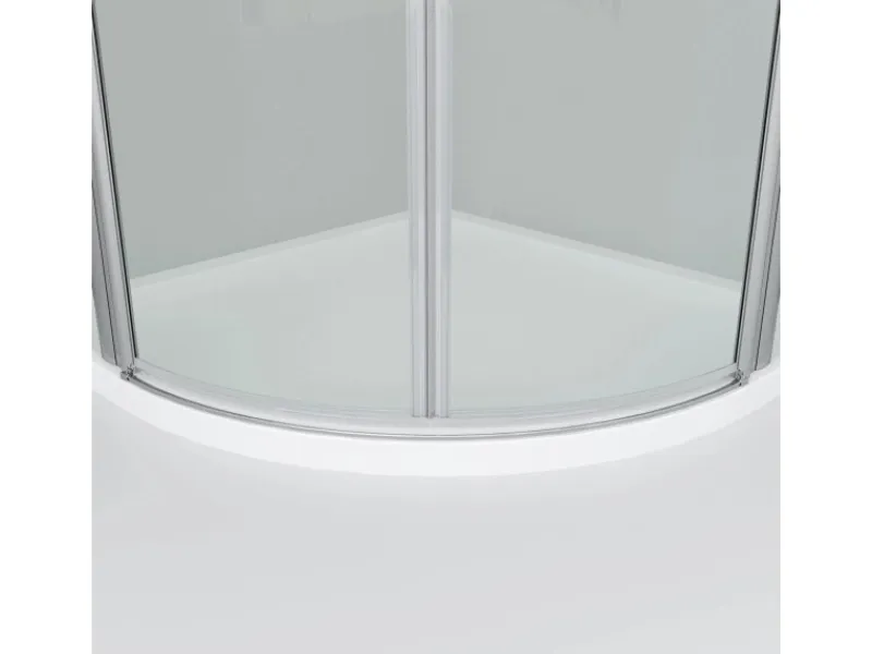 New Aquabatos Runddusche 90 x 90 x 195 cm Duschkabine Duschwand Viertelkreis Duschabtrennung mit Eckregale Pendeltür 6 mm NANO ESG Sicherheitsgals