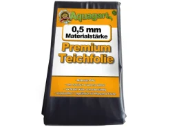 Aquagart Teichfolie PVC 12m x 6m 0,5mm Schwarz Folie für den Gartenteich