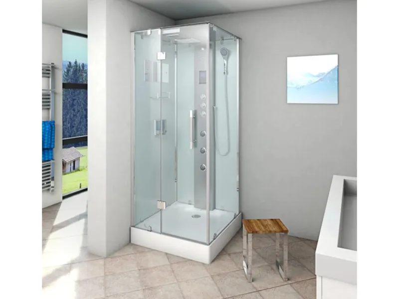 AcquaVapore AquaVapore Duschkabine Komplettdusche D38-00L1 Fertigdusche Dusche 80x80 cm
