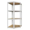 New AR Shelving Eckregal Rivet D-Carbon Style 150 x 70 x 40 cm Grauweiß FSC®