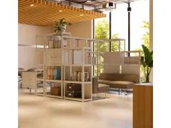 New AR Shelving Eckregal Rivet D-Carbon Style 150 x 70 x 40 cm Grauweiß FSC®