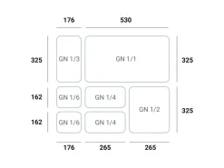 AR Shelving Lebensmittelregal Gastronorm L 180 cm x 150 cm x 50 cm