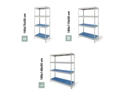 AR Shelving Lebensmittelregal Gastronorm L 180 cm x 150 cm x 50 cm