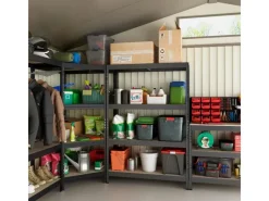 AR Shelving Rivet Schwerlastregal 180 x 90 x 60 cm 5 Böden Anthrazit FSC®