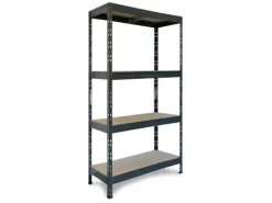 Online AR Shelving Rivet Schwerlastregal 180 x 90 x 45 cm 4 Böden Anthrazit FSC®