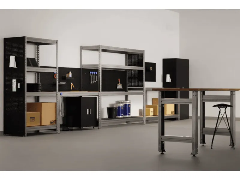 AR Shelving Schwerlast-Steckregal Bullrack Rivet Verzinkt 200 x 100 x 60 cm FSC®