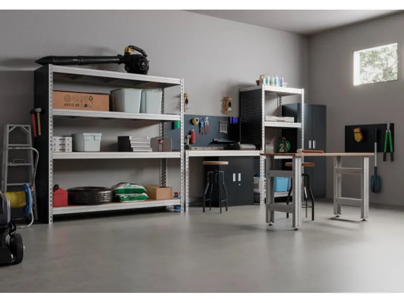 AR Shelving Schwerlast-Steckregal Bullrack Rivet Verzinkt 200 x 100 x 60 cm FSC®