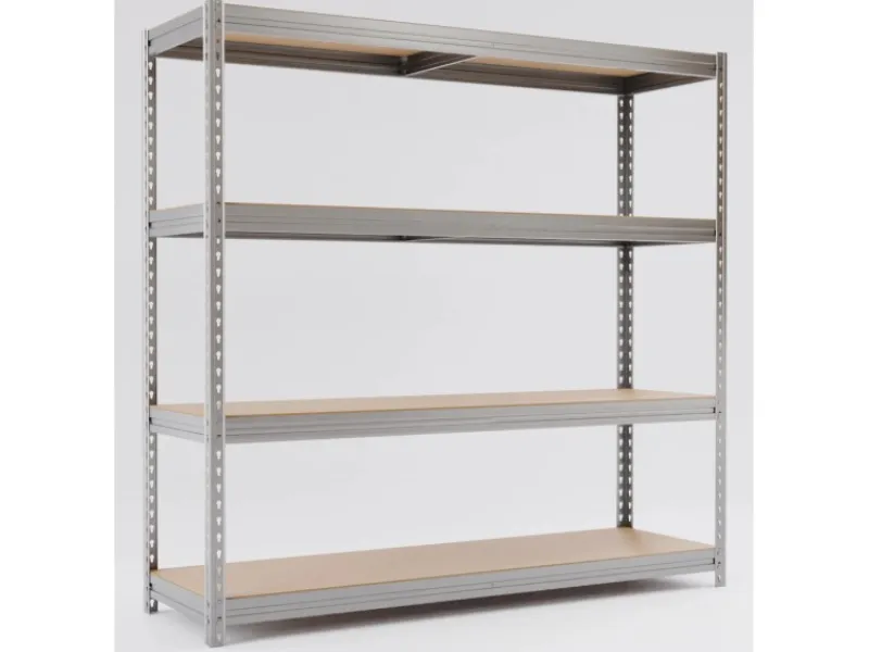 New AR Shelving Schwerlast-Steckregal Bullrack Rivet 200 x 200 x 60 cm FSC® Verzinkt