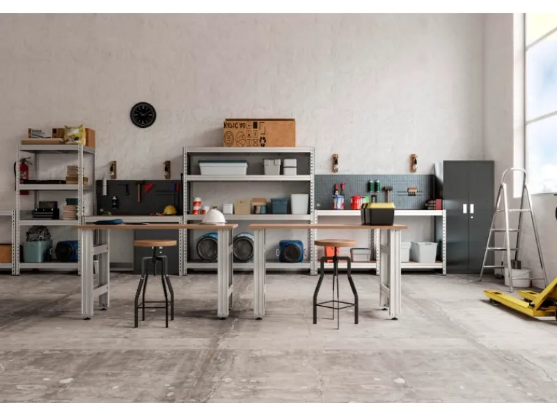 New AR Shelving Schwerlast-Steckregal Bullrack Rivet 200 x 200 x 60 cm FSC® Verzinkt