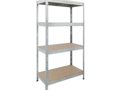 AR Shelving Schwerlast-Steckregal Rivet 180 cm x 90 cm x 45 cm 4 Böden