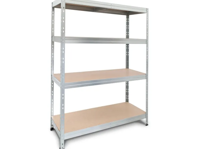 New AR Shelving Schwerlast-Steckregal Rivet 180 cm x 120 cm x 45 cm 4 Böden Verzinkt
