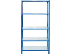 AR Shelving Steckregal Blau & Verzinkt 200 x 100 x 50 cm 5 Böden 180 kg