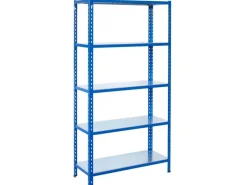 Outlet AR Shelving Steckregal Blau & Verzinkt 200 x 60 x 30 cm 5 Böden 180 kg