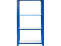 Online AR Shelving T Profile Steckregal Blau & Verzinkt 250x100x30 cm 4 Böden 180 kg