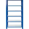 Discount AR Shelving T Profile Steckregal Blau & Verzinkt 200x100x40 cm 6 Böden 180 kg