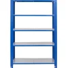 AR Shelving T Profile Steckregal Blau & Verzinkt 200x120x50 cm 5 Böden 180 kg