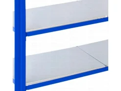 AR Shelving T Profile Steckregal Blau & Verzinkt 200x120x50 cm 5 Böden 180 kg