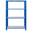 AR Shelving T Profile Steckregal Blau & Verzinkt 200x120x30 cm 4 Böden 180 kg