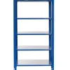 New AR Shelving T Profile Steckregal Blau & Verzinkt 250 x 80 x 50 cm 5 Böden 180 kg